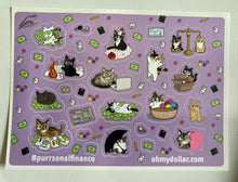 Load image into Gallery viewer, Matte Purrsonal Finance Sticker Sheet
