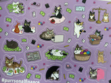 Load image into Gallery viewer, Matte Purrsonal Finance Sticker Sheet