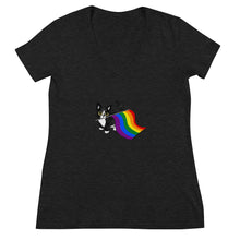 Load image into Gallery viewer, Pride Kitten V-Neck Tee