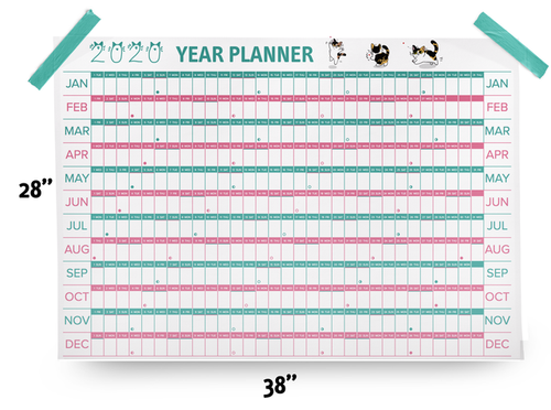 Year-at-a-glance Wall Calendar Poster